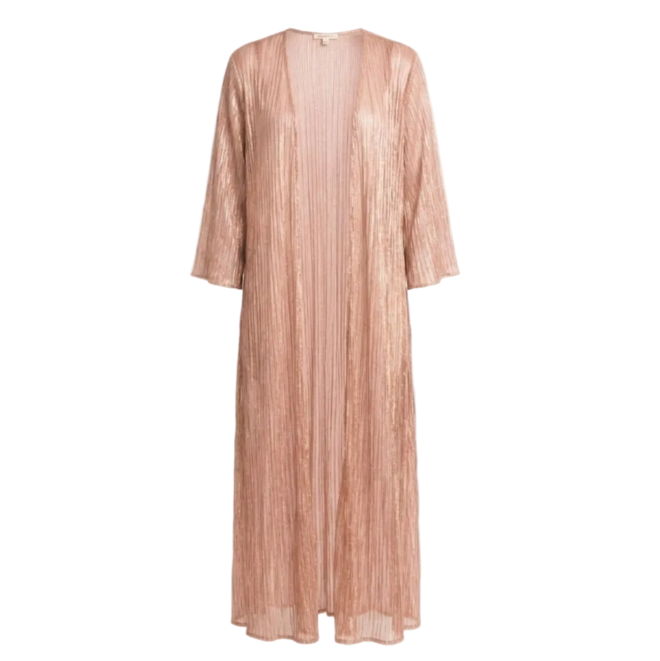 women's rose gold maxi duster