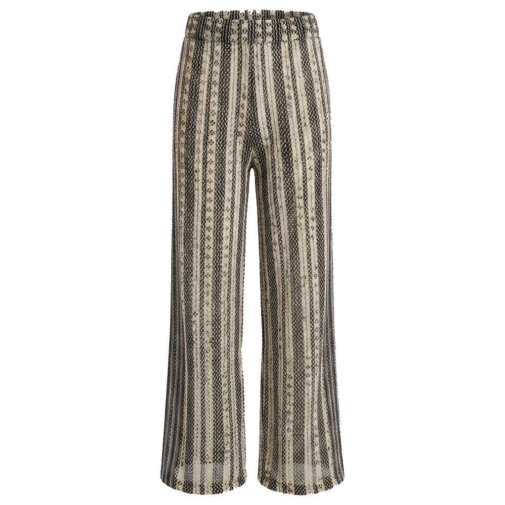 Sheer Wide-Leg Cover-Up Pants