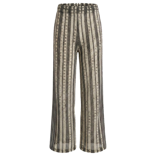 Sheer Wide-Leg Cover-Up Pants