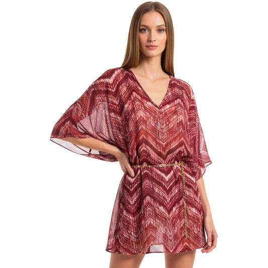 Sheer Burgundy Kaftan