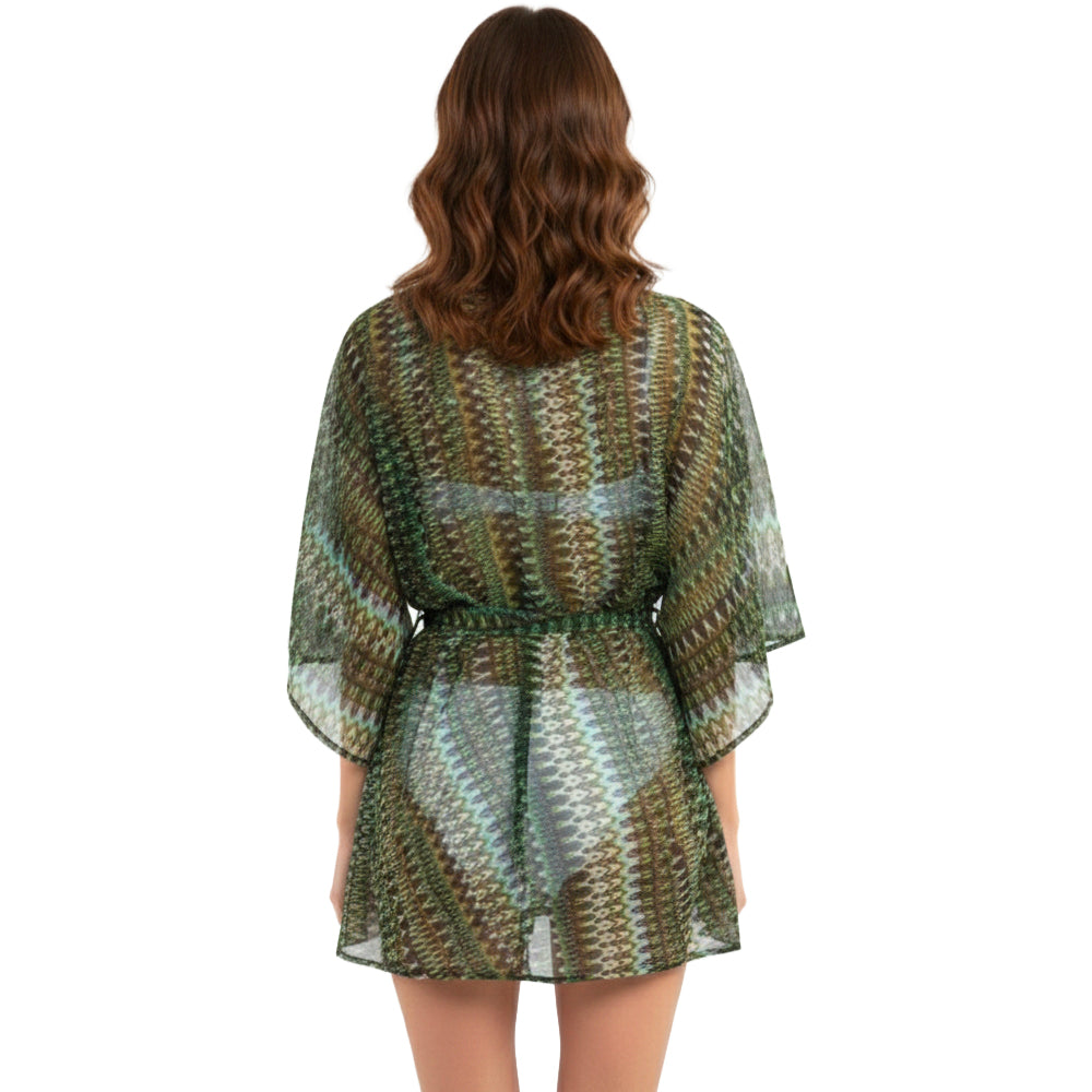 Green Abstract Kaftan