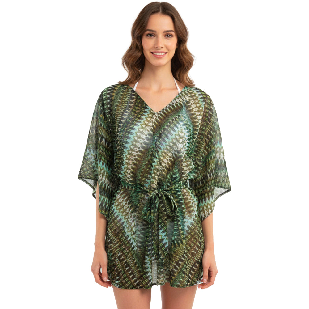 Green Abstract Kaftan