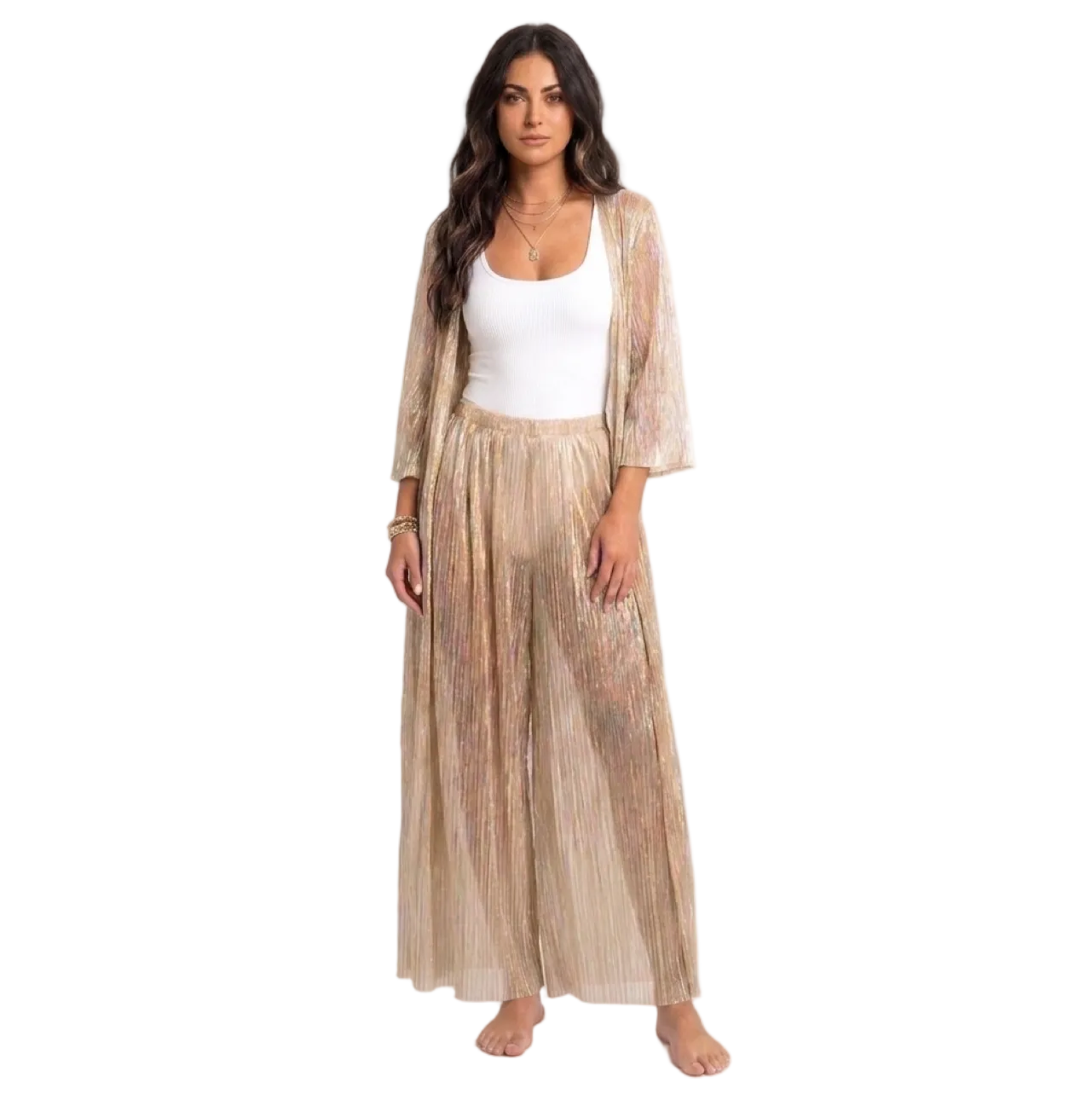Tango Sheer Metallic Duster