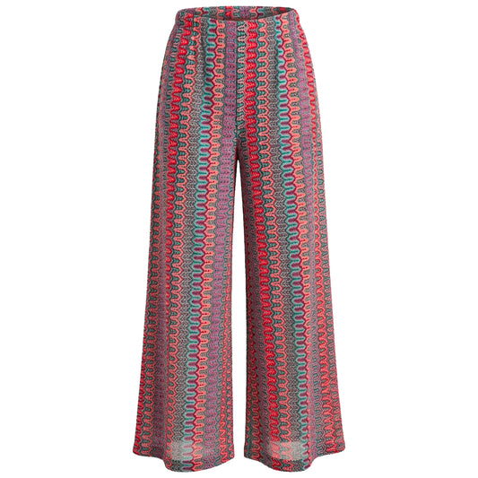 Multicolor Wave Mesh Pants